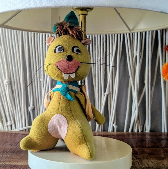 Vintage Stuffed Animal 60s 50s Mod Retro Lamp – 9" Tall – Working Condition - Picture 2 of 2